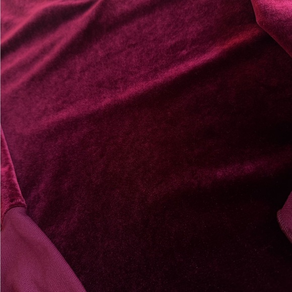 Long sleeve velvet top ruffles burgundy size XL - Picture 7 of 12